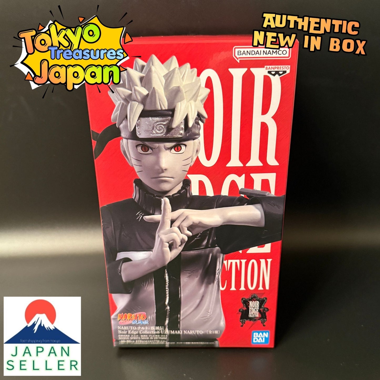 NARUTO Shippuden Noir Edge Collection -UZUMAKI NARUTO-Authentic Japan