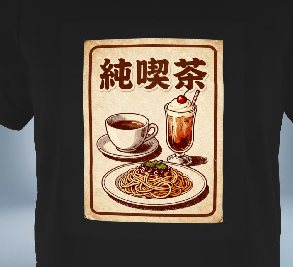 Showa Memories Collection Ver.1 T-Shirt（Black）Tokyo Treasures Japan
