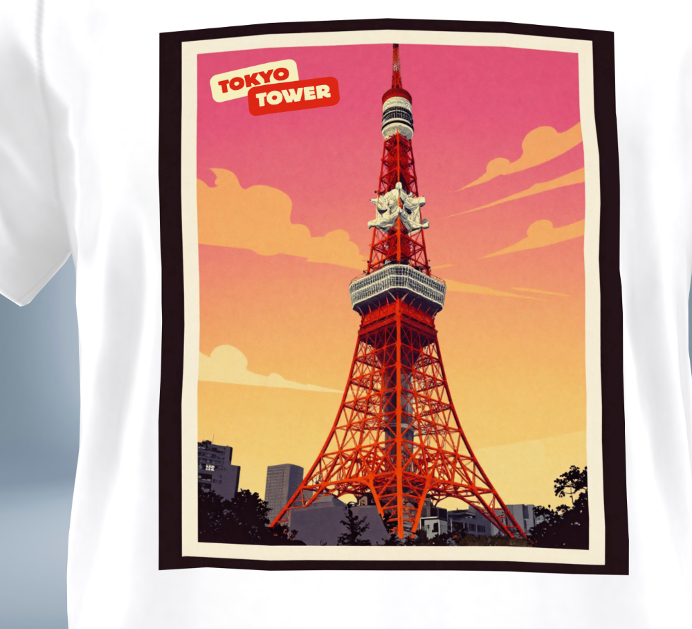 Tokyo Memories Vintage T-Shirt（White）Original Tokyo Treasures Japan