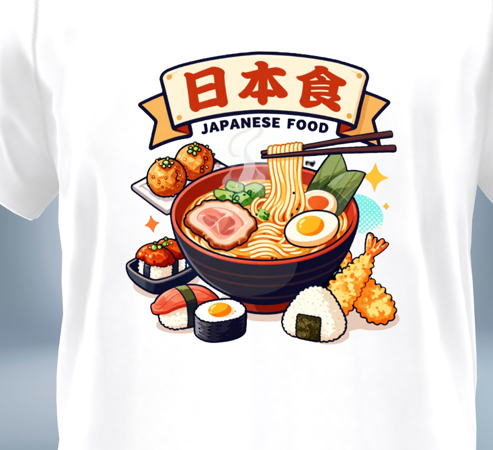 Japanese Gourmet Collection - T-Shirt（White）Original Tokyo Treasures Japan
