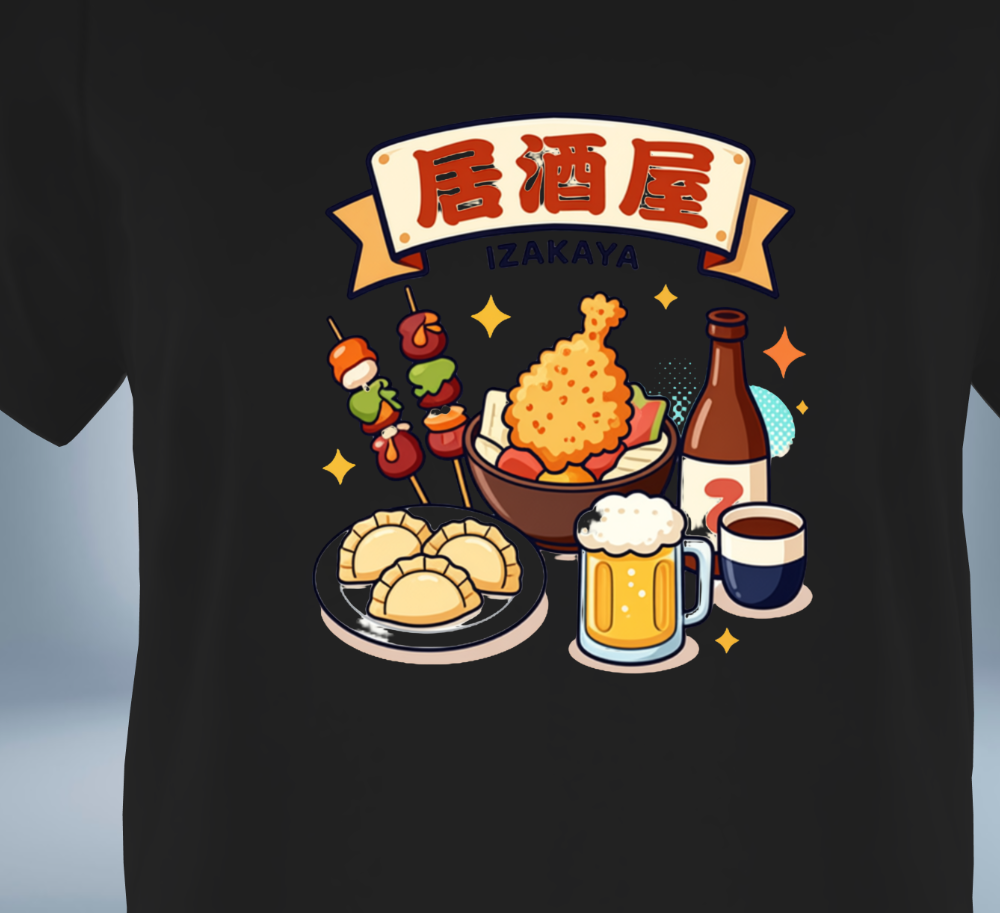 Japanese Izakaya Collection - T-Shirt（Black）Original Tokyo Treasures Japan