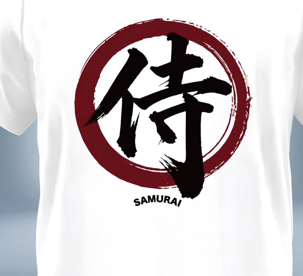 KANJI Collection – Samurai Spirit T-Shirt（White）Original Tokyo Treasures Japan