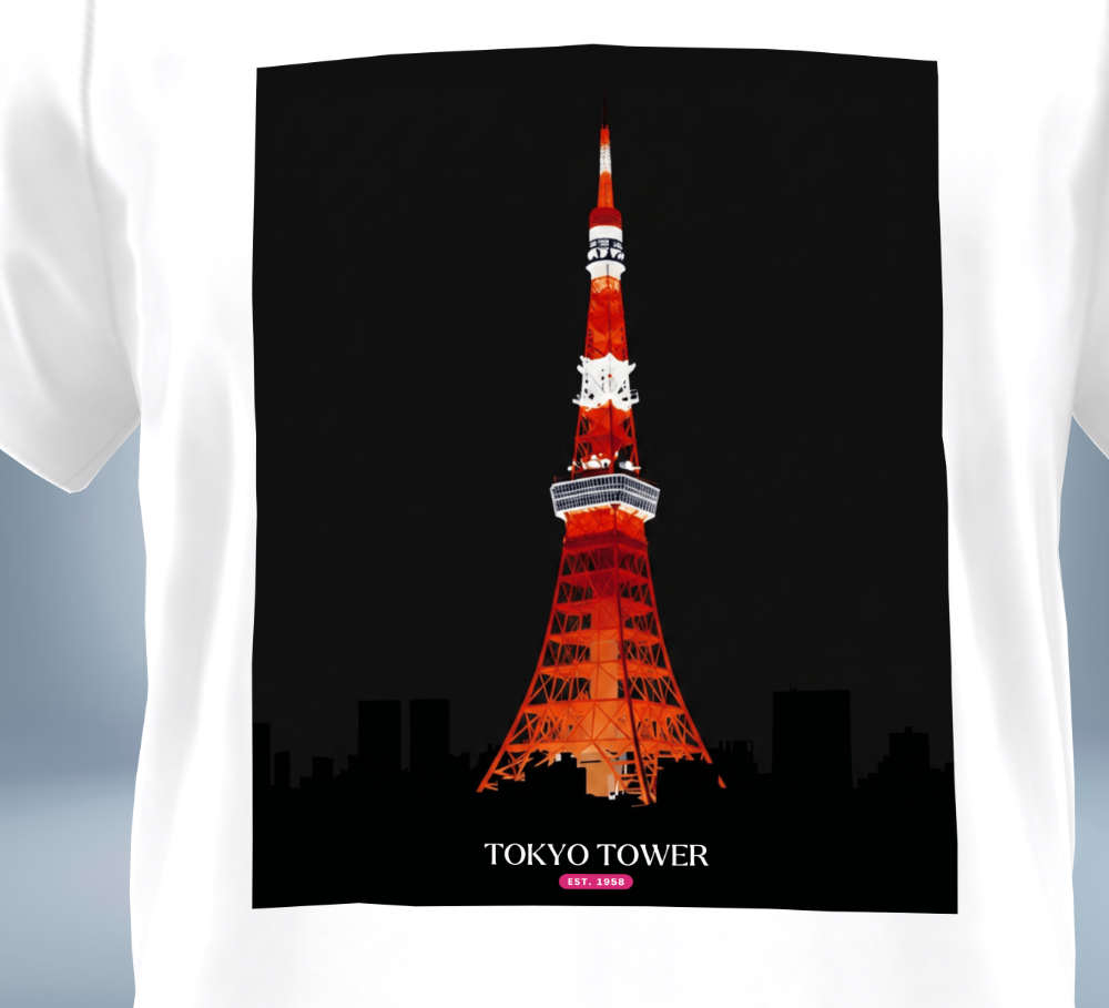 Tokyo Memories Graphic T-Shirt（White）Original Tokyo Treasures Japan