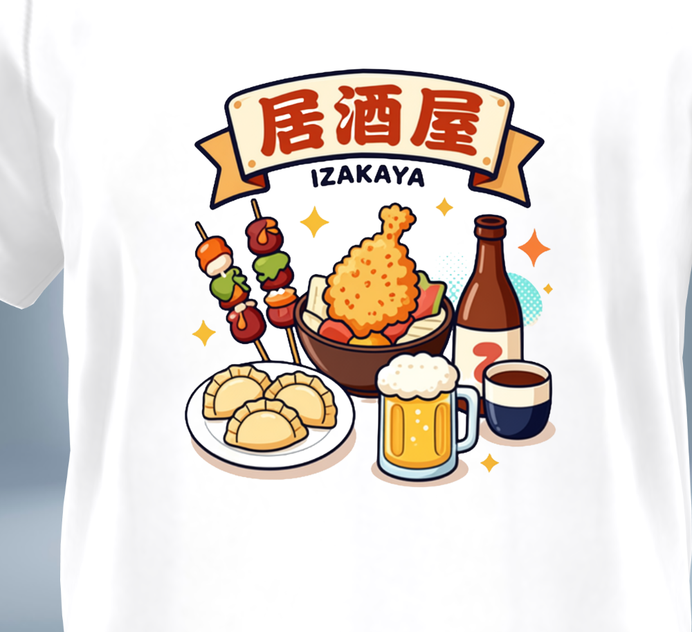 Japanese Izakaya Collection - T-Shirt（White）Original Tokyo Treasures Japan