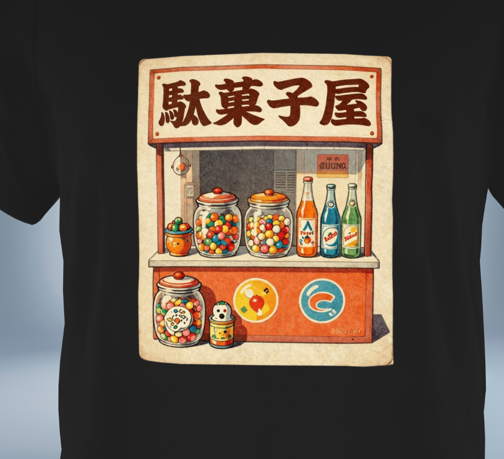 Showa Memories Collection Ver.3 T-Shirt（Black）Tokyo Treasures Japan