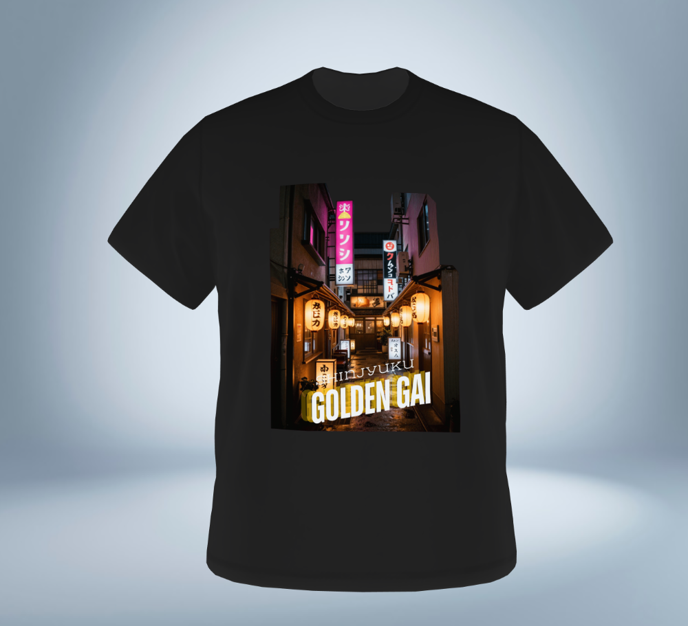 Shinjyuku - Golden Gai T-Shirt（Black）Tokyo Treasures Japan