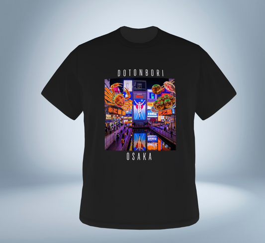 Dotonbori - Osaka T-Shirt（Black）Tokyo Treasures Japan