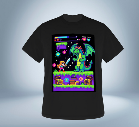 Retro Game Collection Graphic T-Shirt Ver.1（Black）Original Tokyo Treasures Japan
