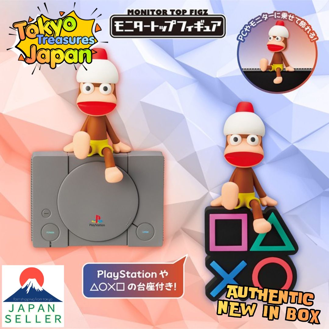 Ape Escape Monitor Top Figure ~Pipo Monkey~ 2-Piece Set Authentic