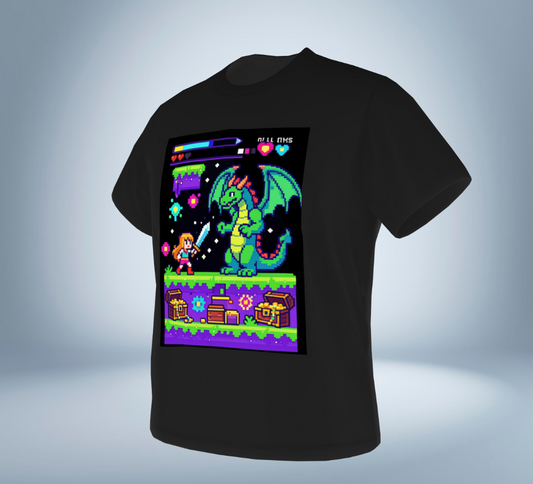 Retro Game Collection Graphic T-Shirt Ver.1（Black）Original Tokyo Treasures Japan