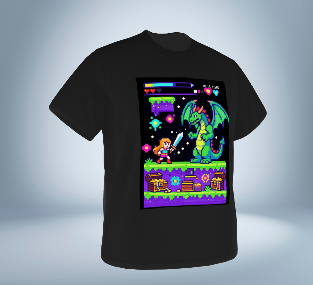 Retro Game Collection Graphic T-Shirt Ver.1（Black）Original Tokyo Treasures Japan