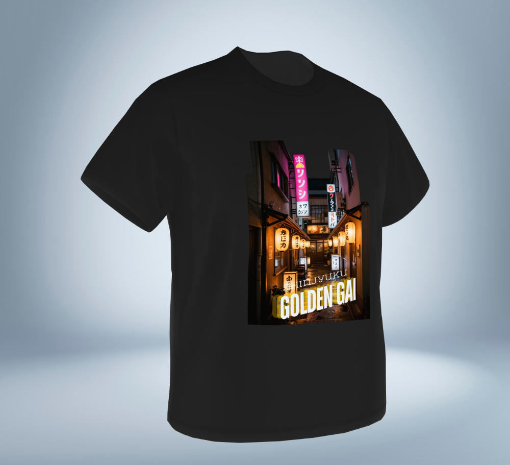 Shinjyuku - Golden Gai T-Shirt（Black）Tokyo Treasures Japan