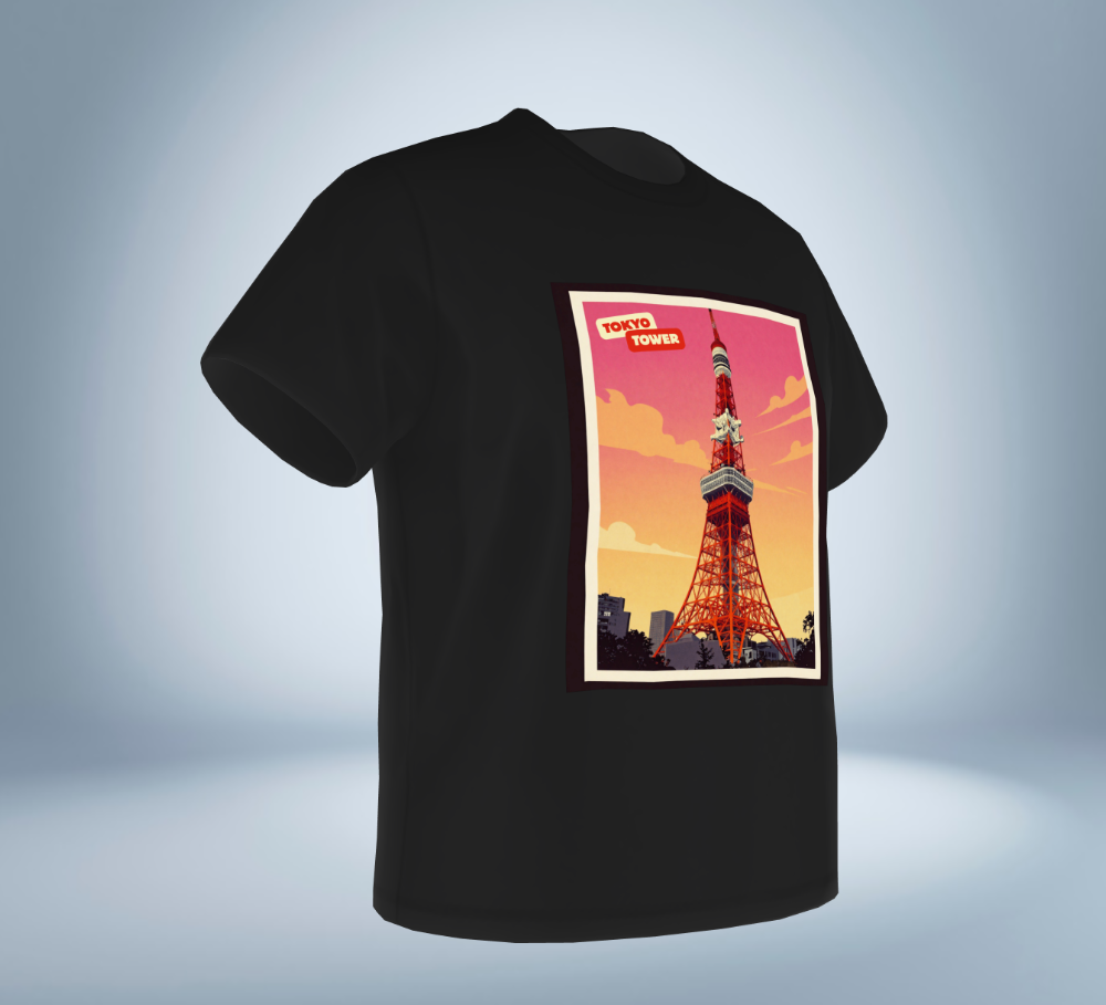Tokyo Memories Vintage T-Shirt（Black）Original Tokyo Treasures Japan