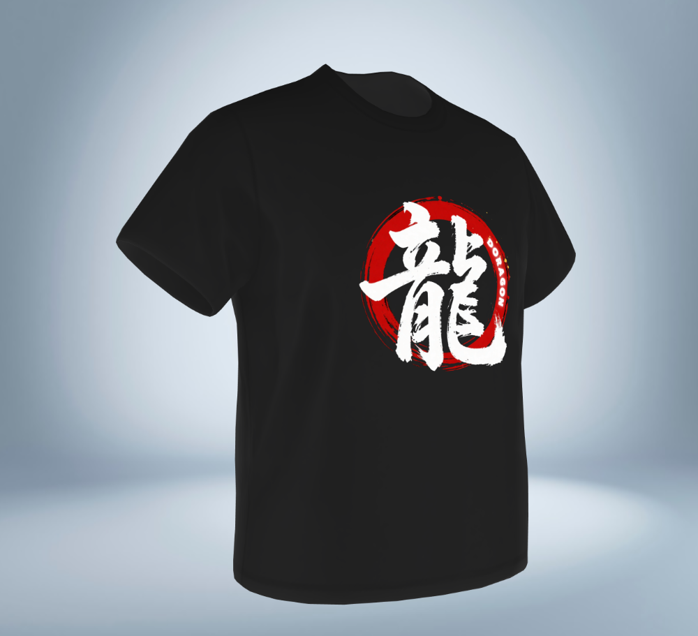 KANJI Collection – Dragon Power T-Shirt（Black）Original Tokyo Treasures Japan