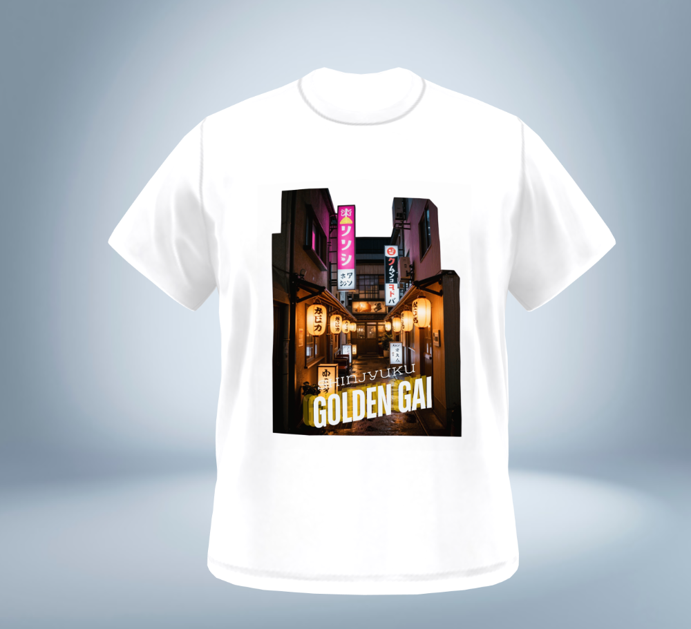 Shinjyuku - Golden Gai T-Shirt（White）Tokyo Treasures Japan