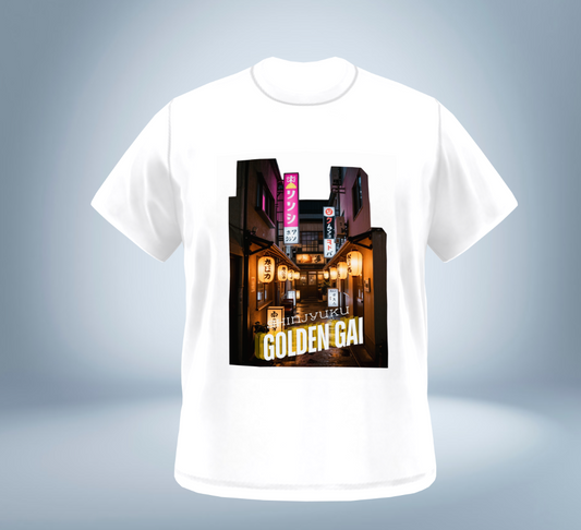 Shinjyuku - Golden Gai T-Shirt（White）Tokyo Treasures Japan