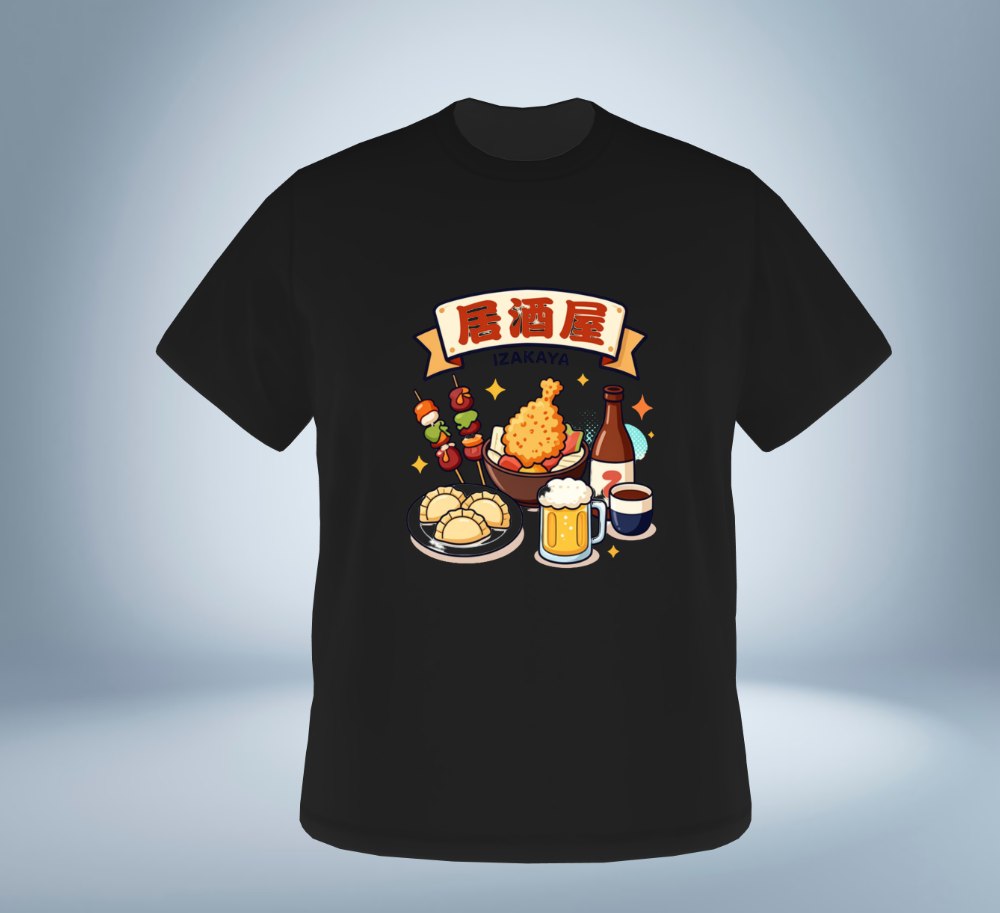 Japanese Izakaya Collection - T-Shirt（Black）Original Tokyo Treasures Japan