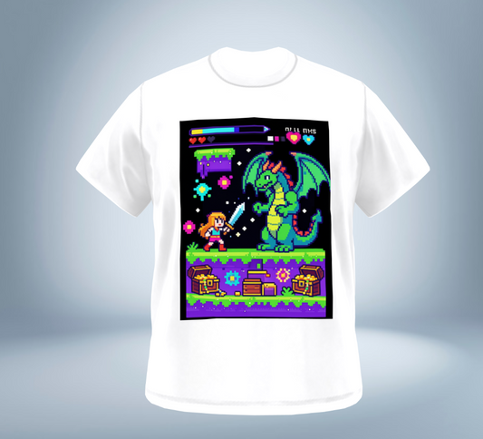 Retro Game Collection Graphic T-Shirt Ver.1（White）Original Tokyo Treasures Japan