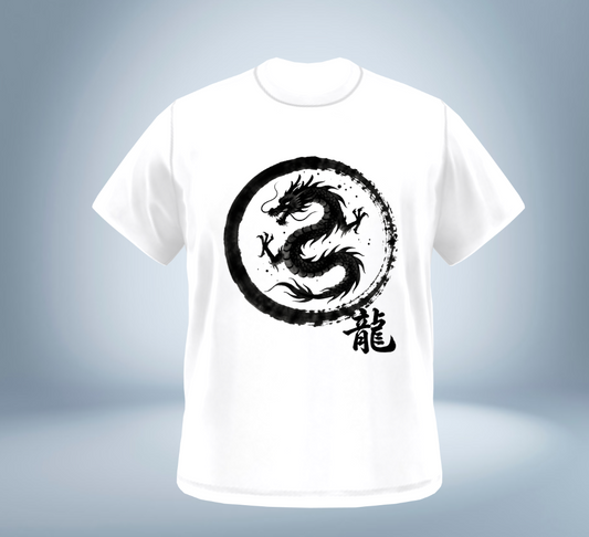 KANJI Collection – Dragon Power T-Shirt（White）Original Tokyo Treasures Japan