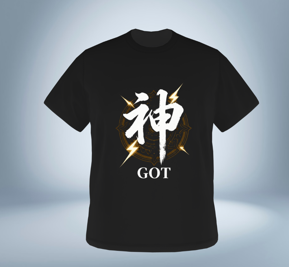 KANJI Collection – 神 - GOT - T-Shirt（Black）Original Tokyo Treasures Japan