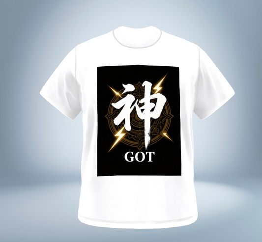 KANJI Collection – 神 - GOT - T-Shirt（White）Original Tokyo Treasures Japan