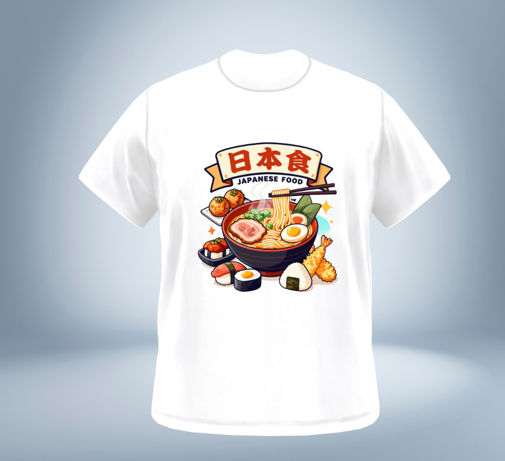 Japanese Gourmet Collection - T-Shirt（White）Original Tokyo Treasures Japan