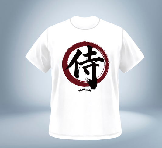KANJI Collection – Samurai Spirit T-Shirt（White）Original Tokyo Treasures Japan