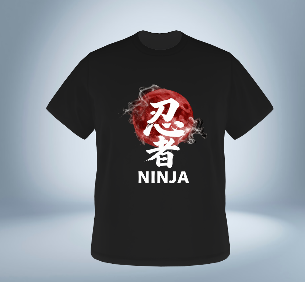 KANJI Collection – 忍者 NINJA T-Shirt（Black）Original Tokyo Treasures Japan