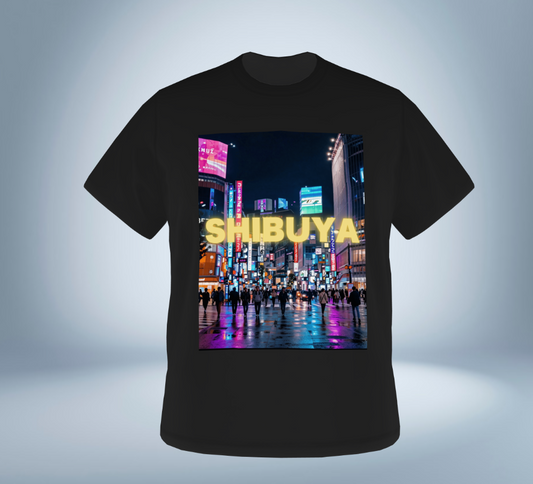 Tokyo Neon City Graphic T-Shirt Ver.4 Shibuya Original Tokyo Treasures Japan