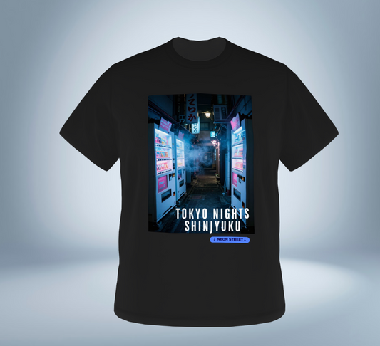 Tokyo Nights - Shinjyuku Back Alley T-Shirt（Black）Tokyo Treasures Japan