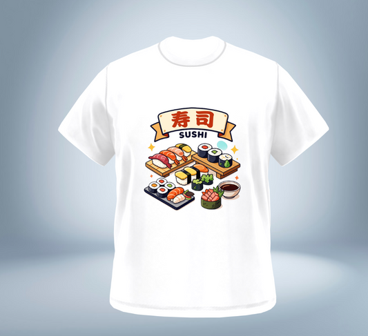 Japanese Sushi Collection - T-Shirt（White）Original Tokyo Treasures Japan