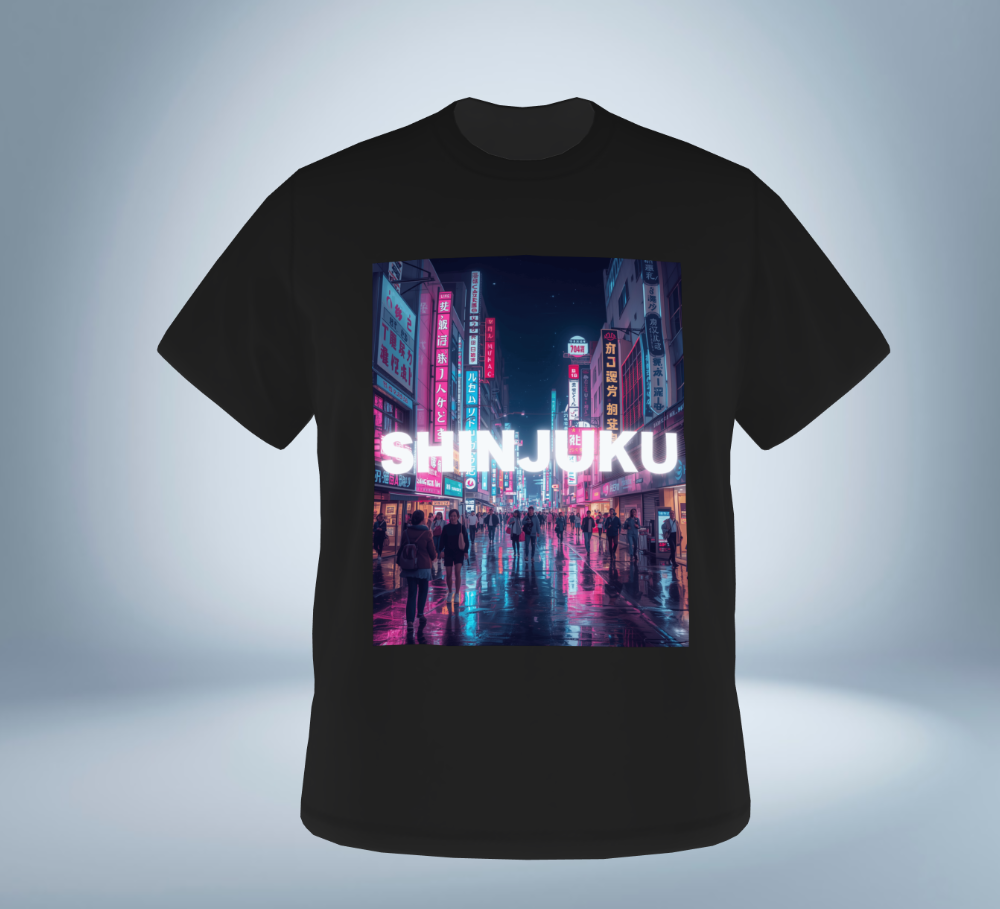 Tokyo Neon City Graphic T-Shirt Ver.2 Shinjuku Original Tokyo Treasures Japan