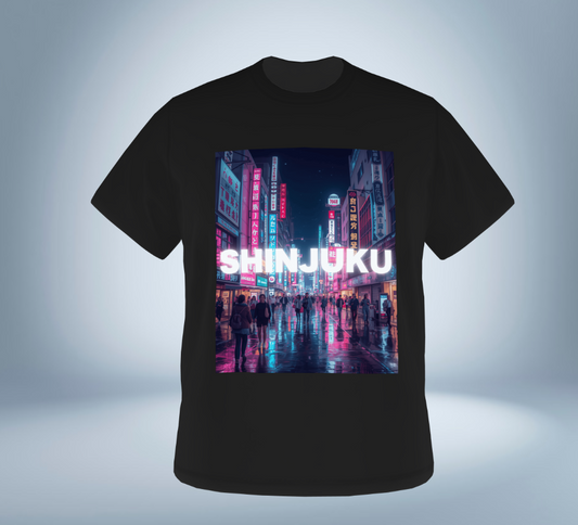 Tokyo Neon City Graphic T-Shirt Ver.2 Shinjuku Original Tokyo Treasures Japan