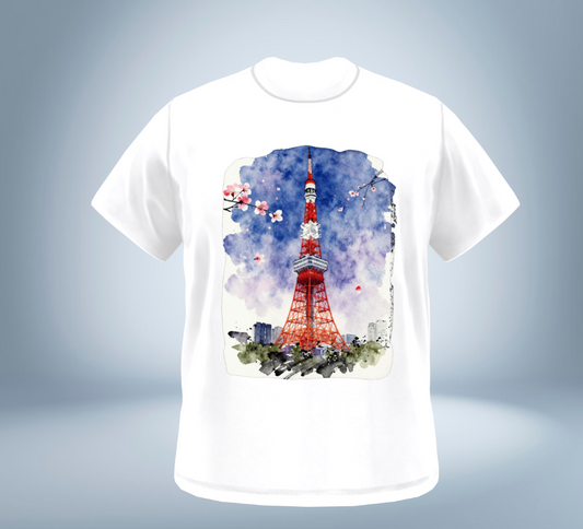 Tokyo Spring Memories Graphic T-Shirt（White）Original Tokyo Treasures Japan