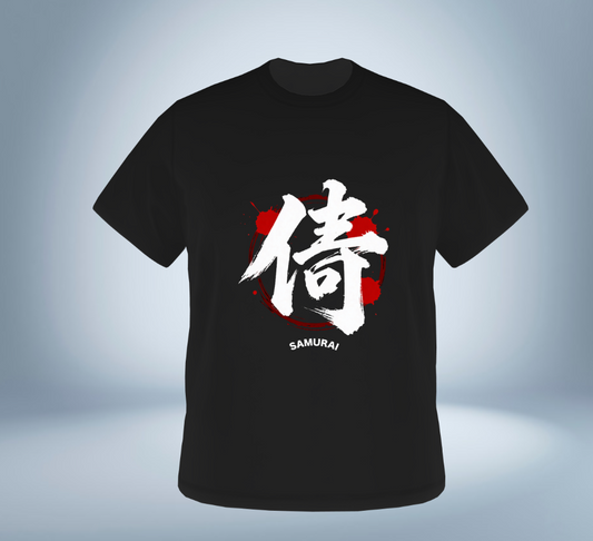 KANJI Collection – Samurai Spirit T-Shirt（Black）Original Tokyo Treasures Japan