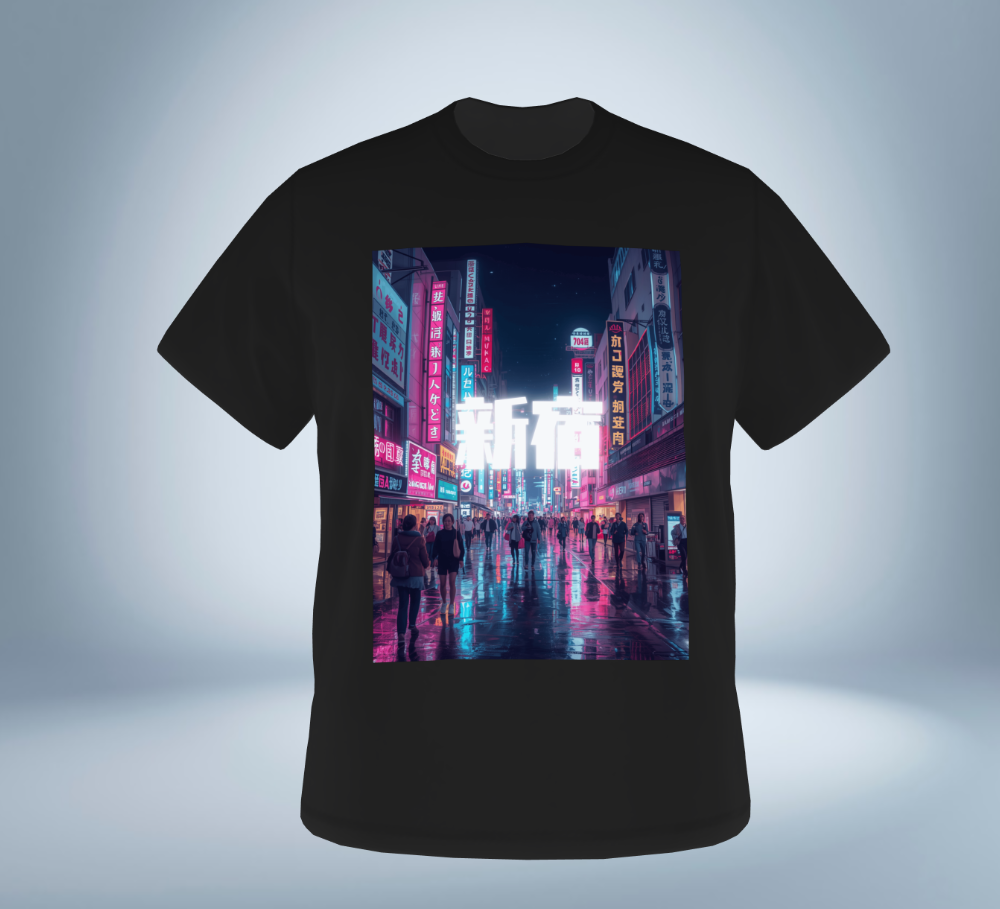 Tokyo Neon City Graphic T-Shirt Ver.1 Shinjuku Original Tokyo Treasures Japan