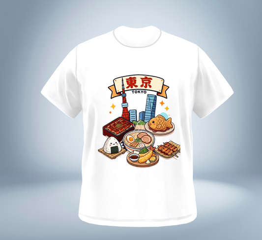 Japanese Tokyo Collection - T-Shirt（White）Original Tokyo Treasures Japan