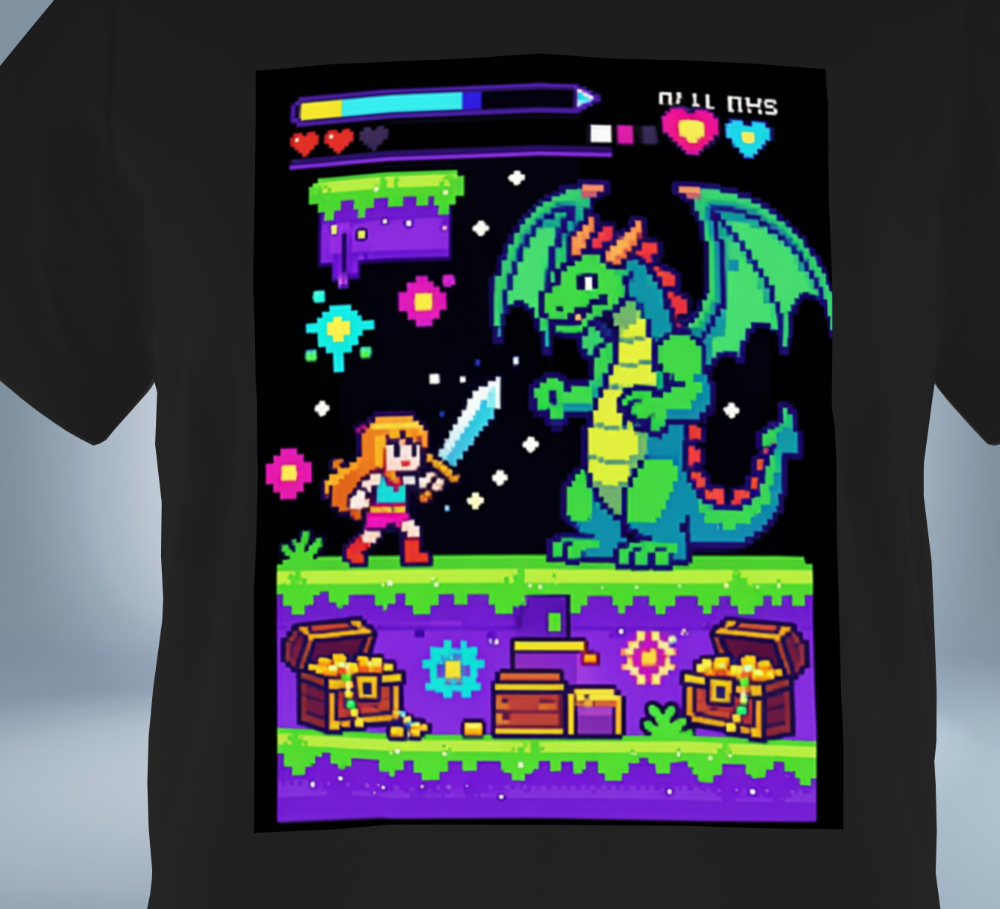 Retro Game Collection Graphic T-Shirt Ver.1（Black）Original Tokyo Treasures Japan