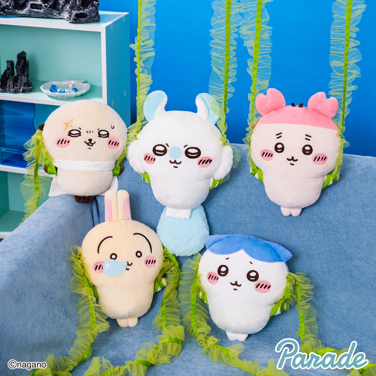 "Chiikawa: The Secret of the Mermaid Island" Movie – Kombu-Wrapped Style Plush Shoulder Bag