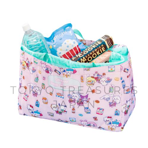 Chiikawa x Sanrio Characters Shopping Basket Bag (Pink) Authentic Japan Parade